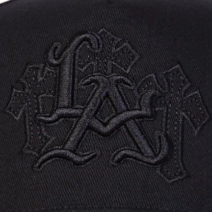 Unisex LA Letter Cross Embroidery Baseball Caps Spring and Autumn Sports Cap