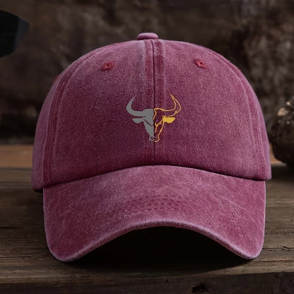Fashionable Bull Head Printed Baseball Hat Multi functional Outdoor Leisure Fishing Hat