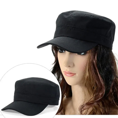 Solid Color Unisex Hats Simple Casual Sunshade Flat Top Hat