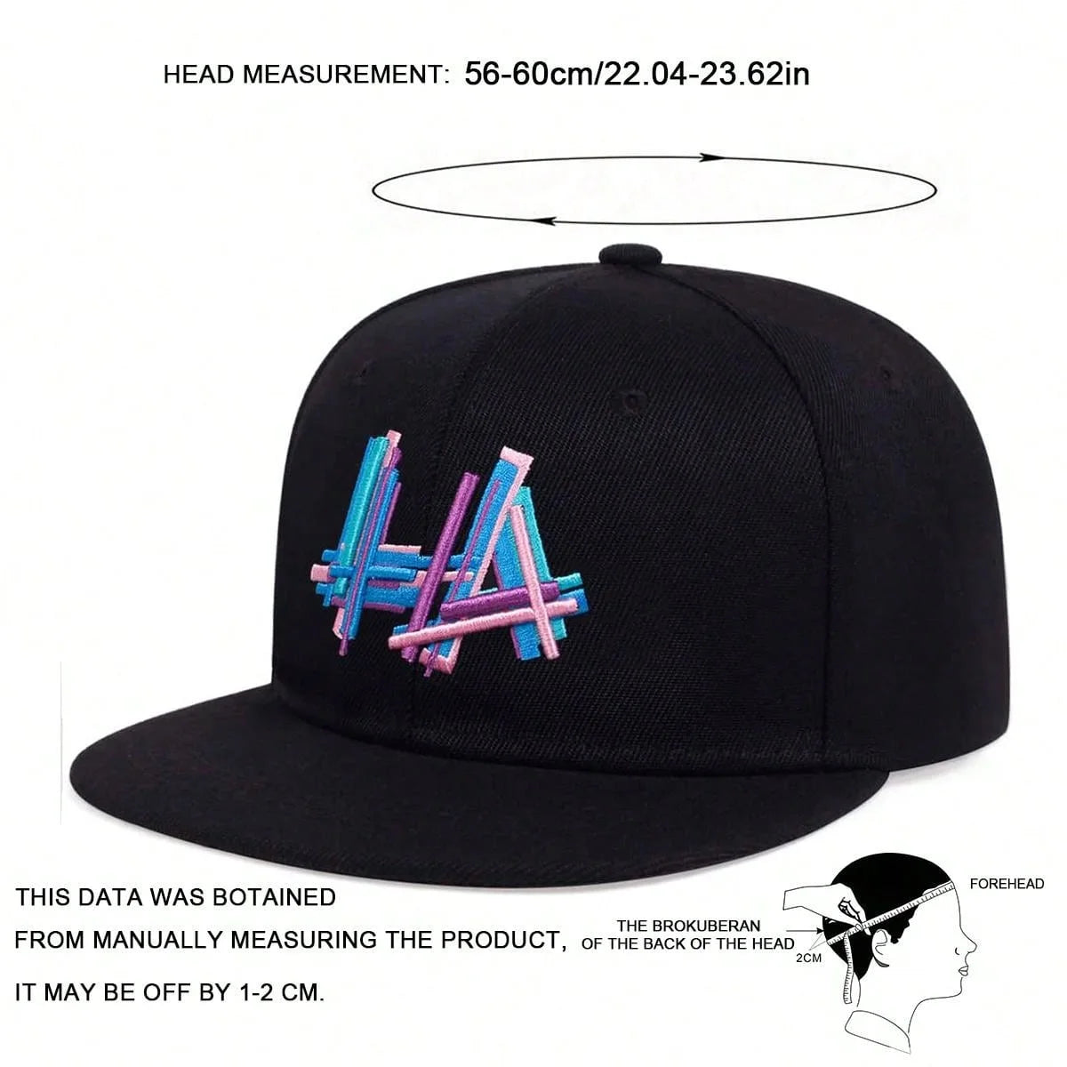 Unisex LA Letter Embroidery Hip-Hop Hats Spring Autumn Outdoor