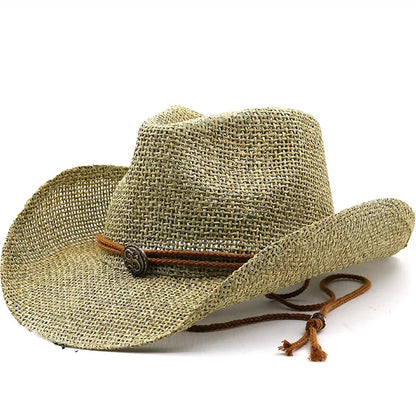 2025 Handmade Denim Straw Hat Sun Protection Beach Gift Hat