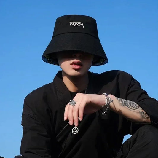 Men Women Japanese Graffiti Letter Outdoor Sun Caps