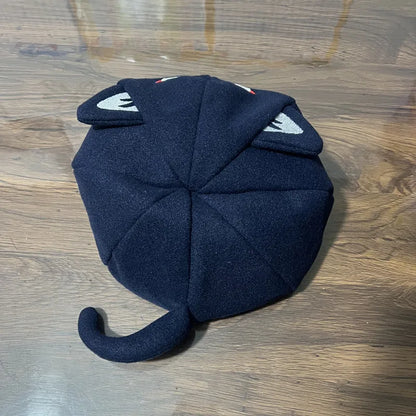 Hot Game Genshin Impact Scaramouche Cute Cat Cosplay Octagonal Hat Casual Wanderer Balladeer Beret Cap