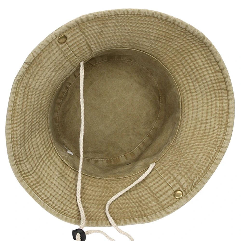 Dad Summer Outdoor Fishing Sun Cap Women Beach Wide Bucket Hat Male Camping