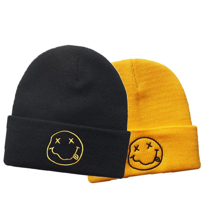 Winter Women Men's Caps Embroidered Knitted Hat Cycling Caps Warm Knitted Hats