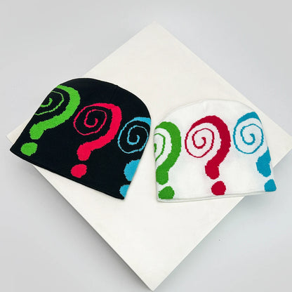 New Unisex Colorful Question Mark Love Lucky Grass Knitted Hats