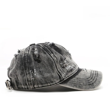 Y2K Style Cowboy Hole Washed Baseball Caps