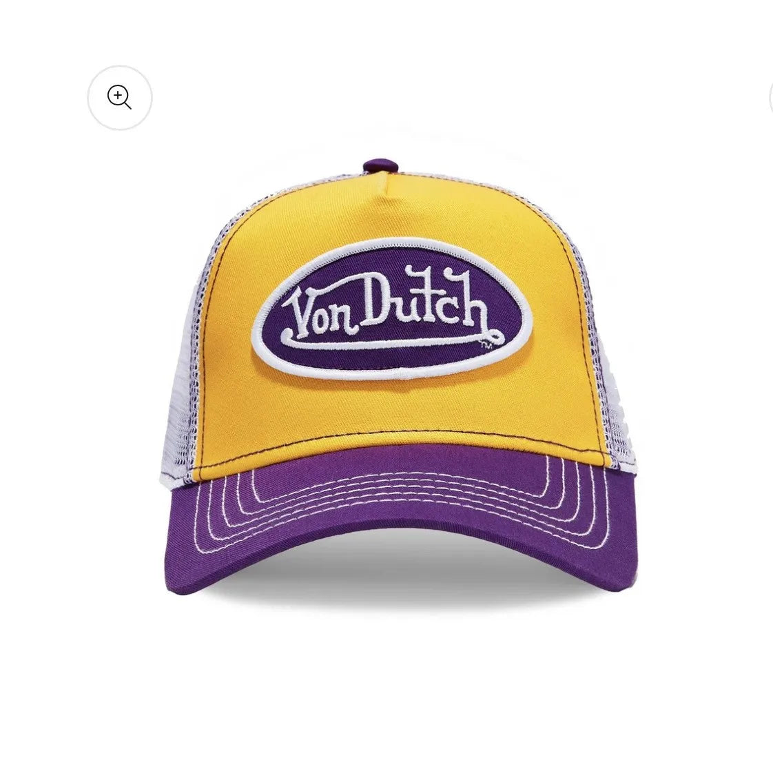 Casual Fashion VON Baseball Cap Breathable Shade Alphabet Embroidery Sunblock Mesh Embroidered DUTCH Trucker Hat