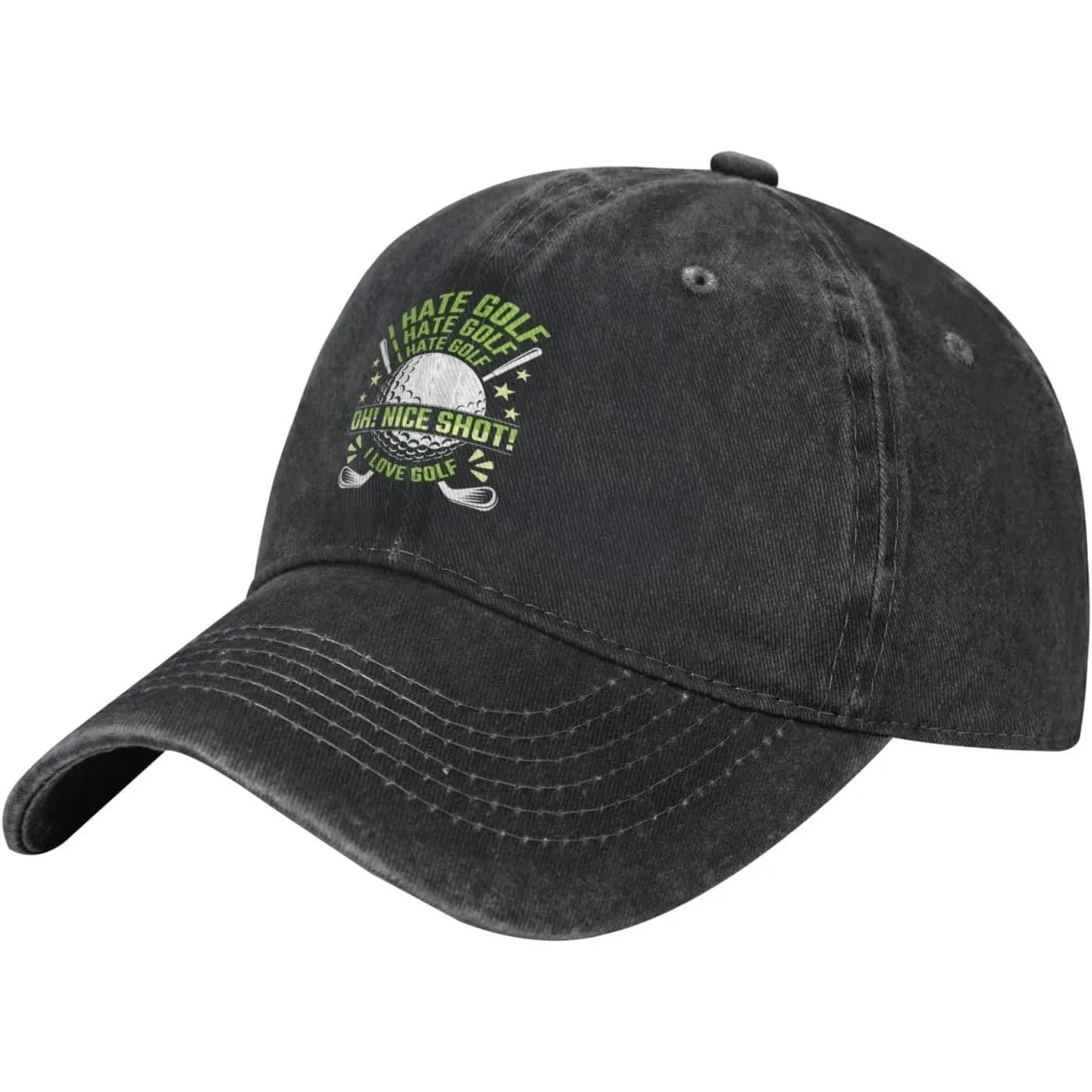 I Hate Golf Oh Nice Shot Funny Baseball Cap