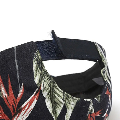 New Flower Print Sunscreen Hat Adjustable