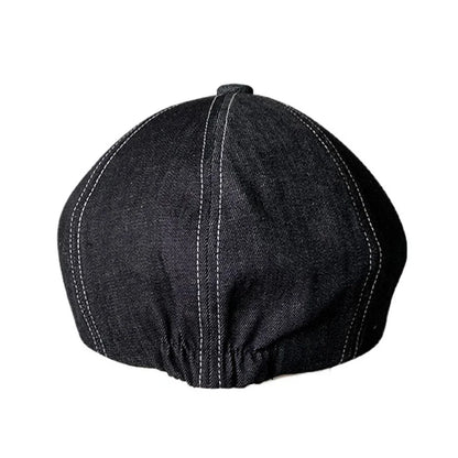 High Quality Newsboy Caps Men Women Black Beret British Gatsby Cap Spring Autumn Denim Fabric Hat