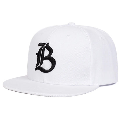 Flat brimmed Hat IB Embroidered Street Hip Hop Hat
