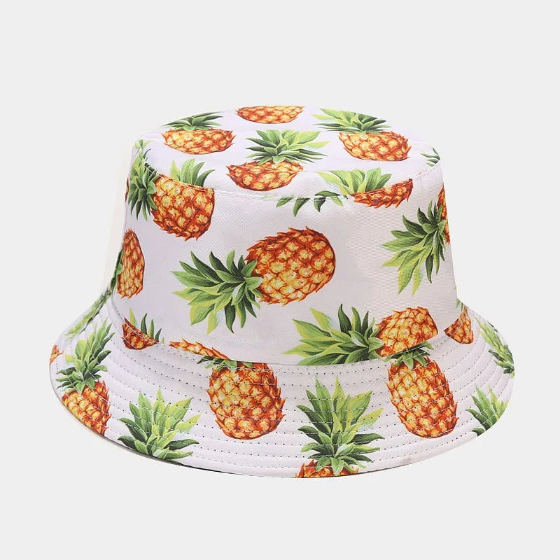 Creative Printed Fruit Pattern Bucket Cap