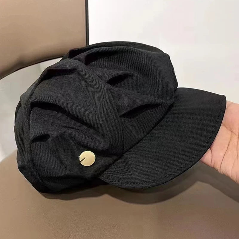 Octagonal Beret Hats Wool Newsboy Hat Women