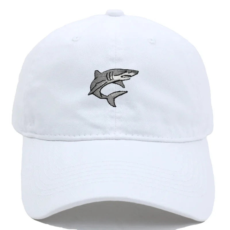 Shark Embroidery Design Baseball Cap