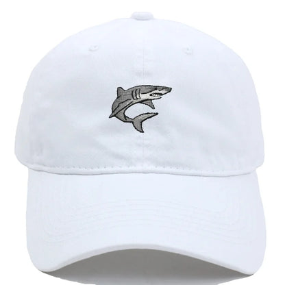 Shark Embroidery Design Baseball Cap