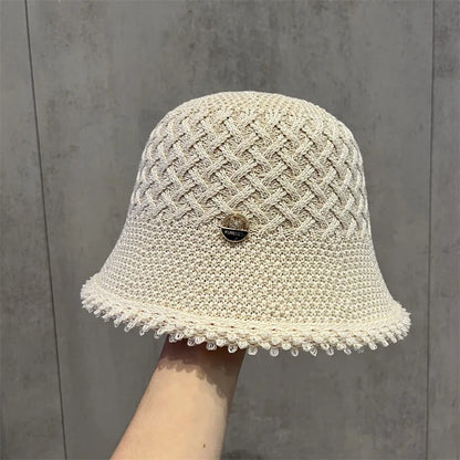 Japanese Minimalist Fisherman Hat Women's New Hollow Basin Hat
