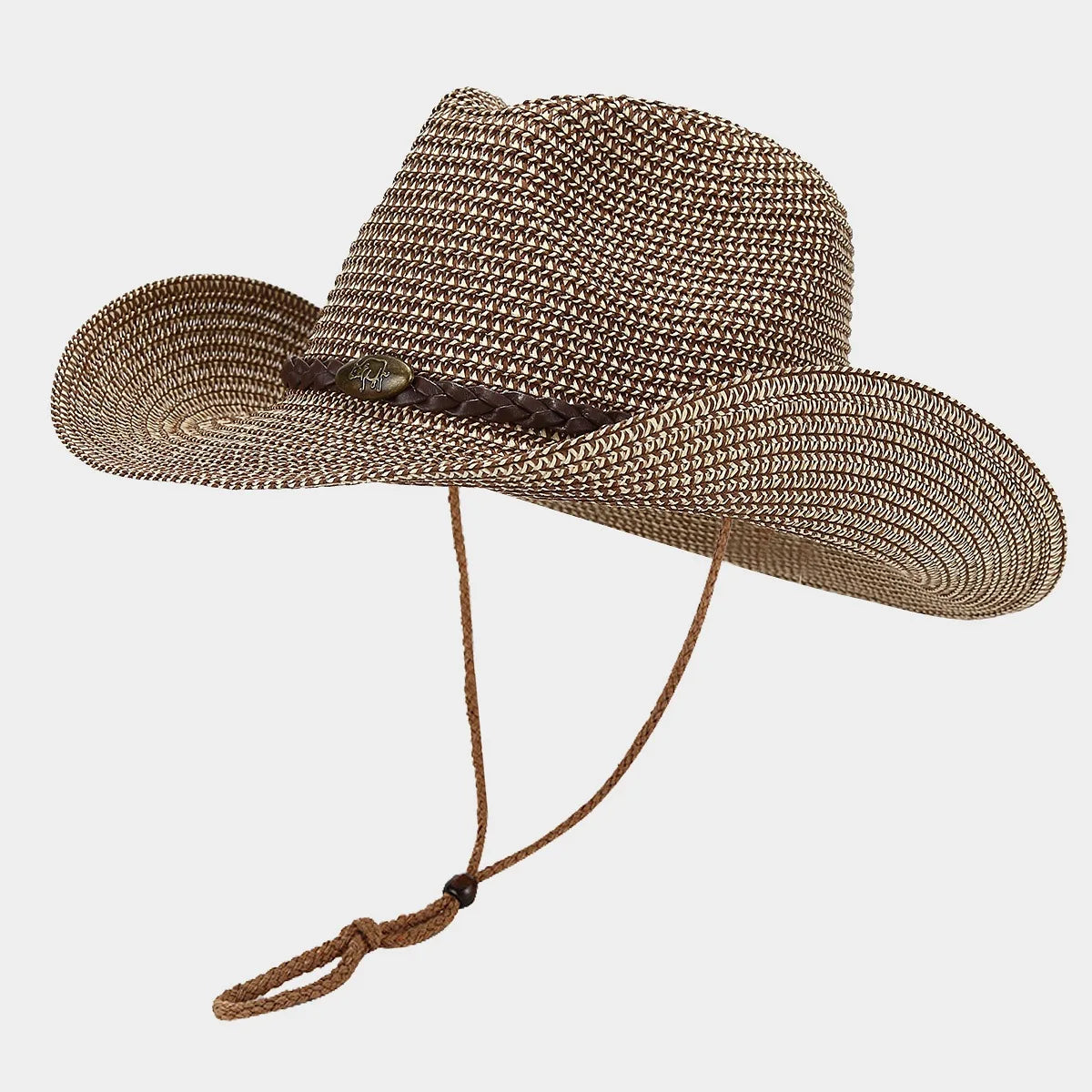Summer UPF50+ Wide Brim Sun Hat Outdoor Western Cowboy Fisherman Cap
