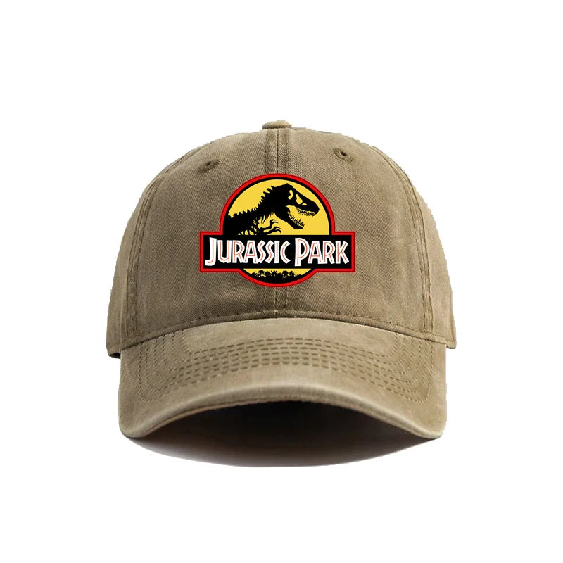 Jurassic Park Baseball Cap Distressed Hats Cap Dinosaur Men