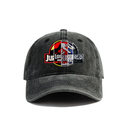 Jurassic Park Baseball Cap Distressed Hats Cap Dinosaur Men