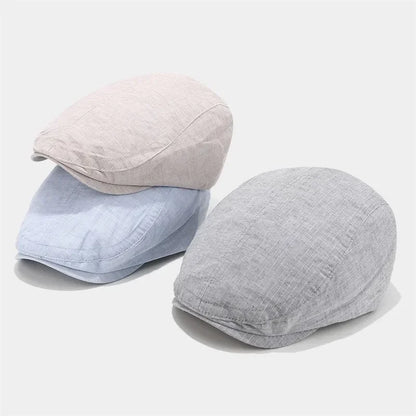 Four Seasons Cotton Solid Newsboy Caps Flat Cap