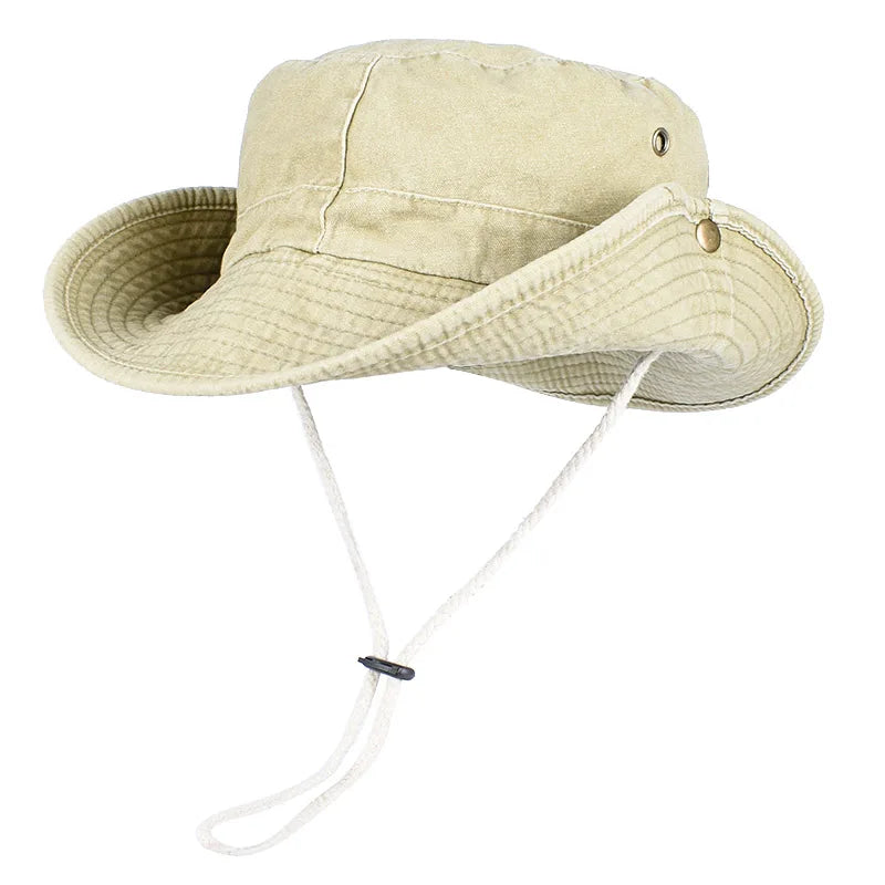 Summer Bucket Hats 2026 Outdoor Sun Hat Woman Solid Cotton