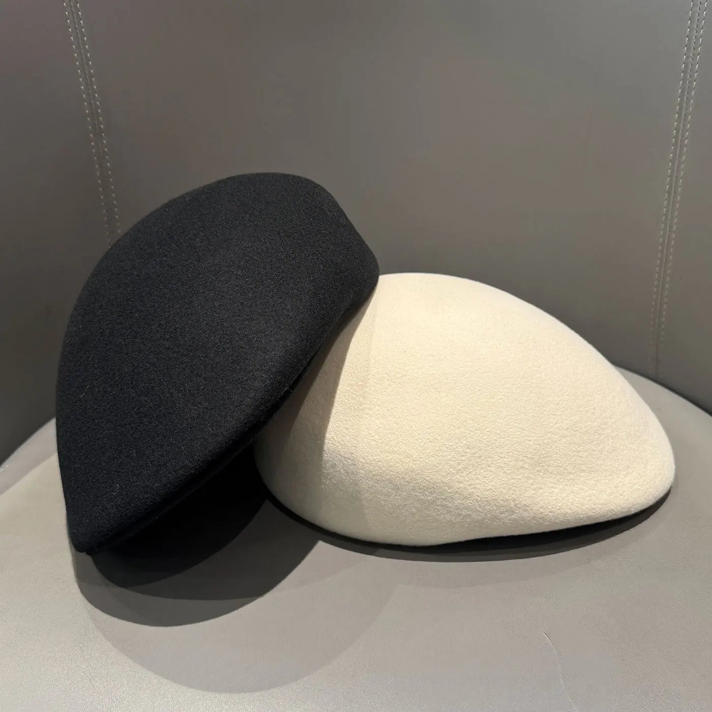 Classic Designer Luxury 100% Wool Felt Forward Cap Women Men