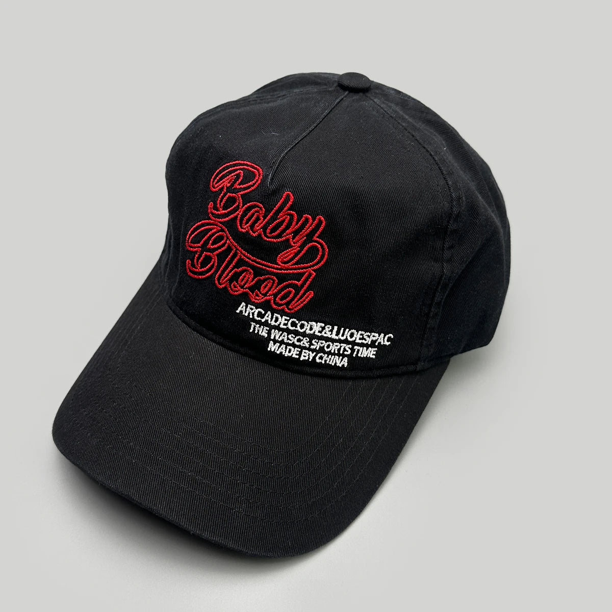 Niche Korean Floral Letter Embroidery Baseball Hats Men Women