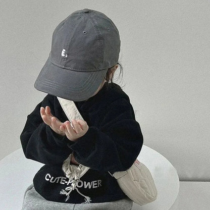Fashion Letter Children Baseball Hat Embroidery Kids Duck 2 8year Boys Girls Outdoor Sunshade Visors Baby Hats