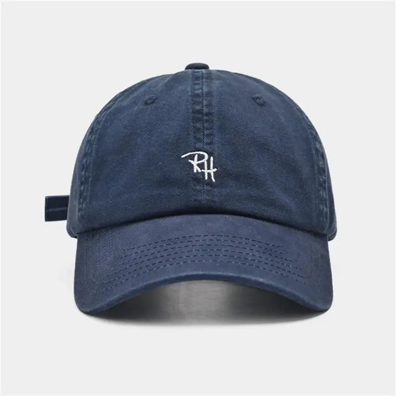 Unisex RH Letter Embroidery Baseball Cap Summer Casual Hat Outdoor Shade Adjustable Hip Hop Hats