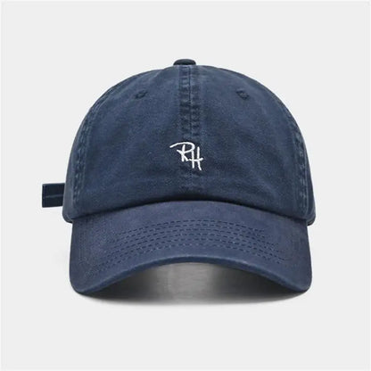 Unisex RH Letter Embroidery Baseball Cap Summer Casual Hat Outdoor Shade Adjustable Hip Hop Hats