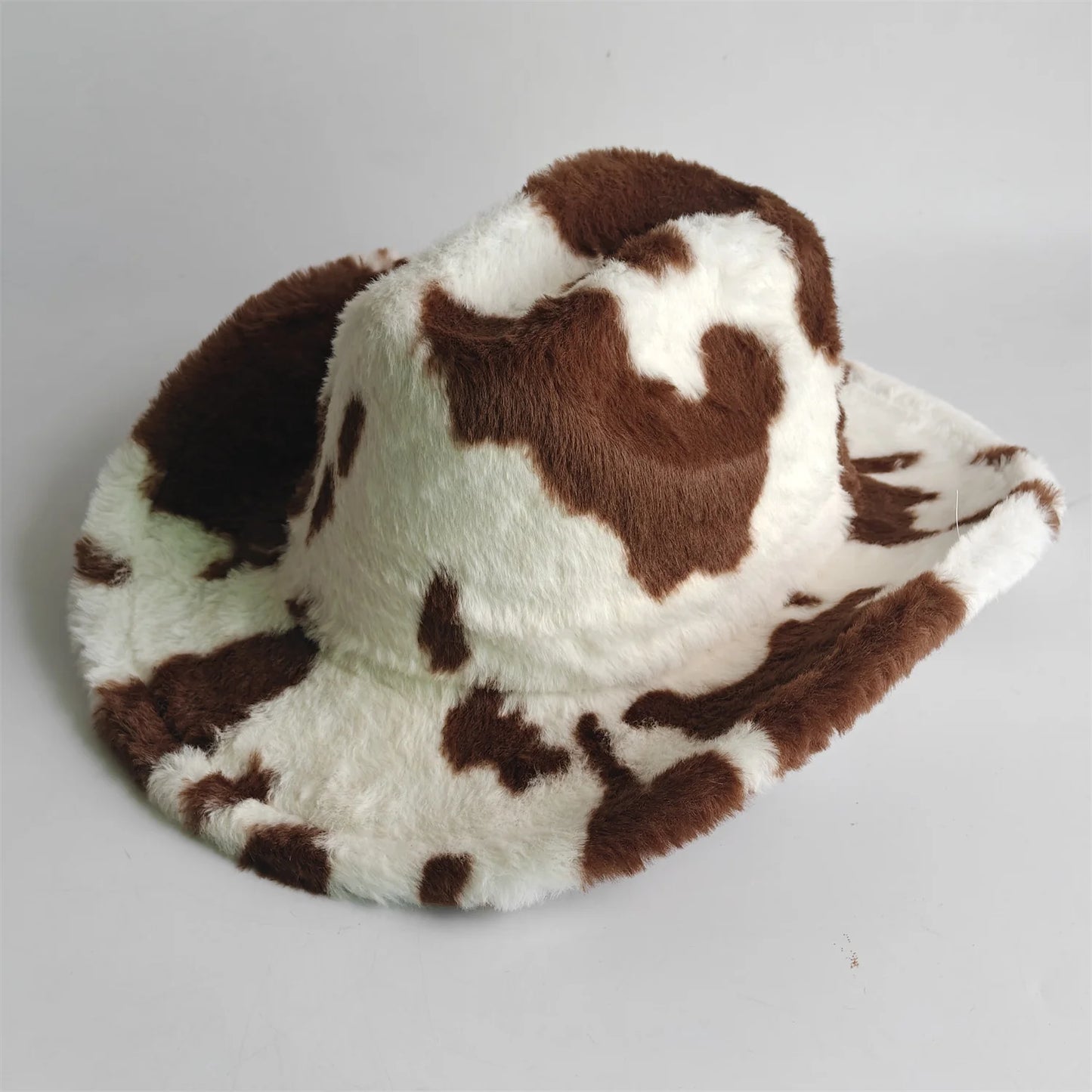 Leopard Print Rabbit Fur Cowboy Hat 7.5cm Western Cowboy Fedora