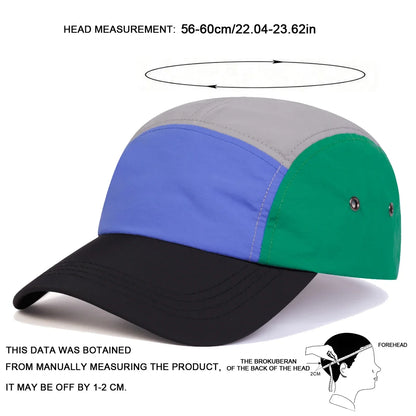 Unisex Multi Color Splicing Baseball Caps Quick Drying Hat