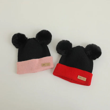 Cozy Winter Baby Hat Soft Cartoon Mouse Head Hat For Girls Boys Kids Outdoor