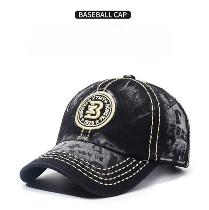 Retro Hat Baseball Cap Embroidery Letter Baseball Cap Fashion Couple Shade Sunscreen Versatile