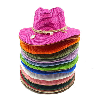 Jazz Straw Hat Men's And Women's Hat Sun Hat Outdoor Anti-UV
