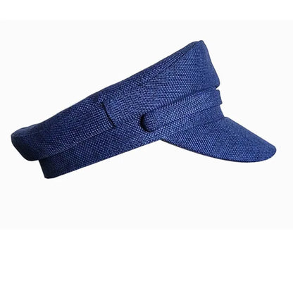 Summer Preppy Style Linen Navy Cap For Men Women Outdoor
