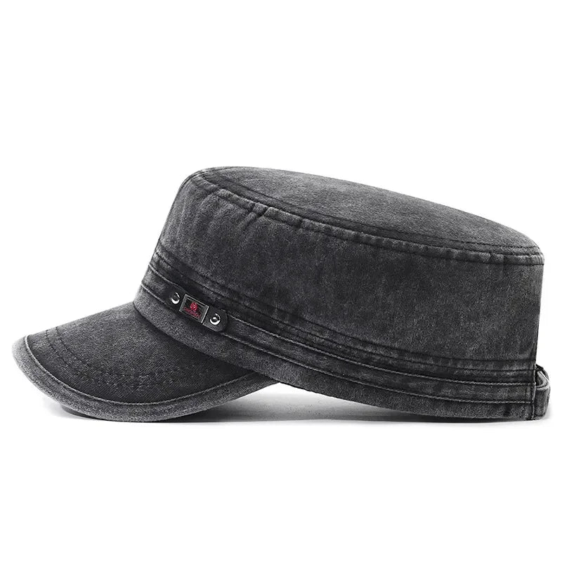 New Washed Hat Made Old Cotton Flat Top Autumn And Winter