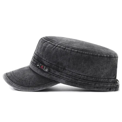 New Washed Hat Made Old Cotton Flat Top Autumn And Winter