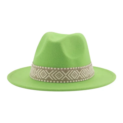 Panama Hat Western Cowboy Hats For Women Solid Big Brim Casual Fedoras Men Women