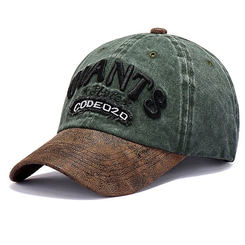 Unisex Washed Cotton Baseball Cap Giants Letter Embroidery Hat For Women And Men