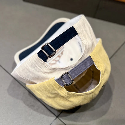 Quick-Drying Unisex Retro Baseball Cap With Adjustable Short Brim