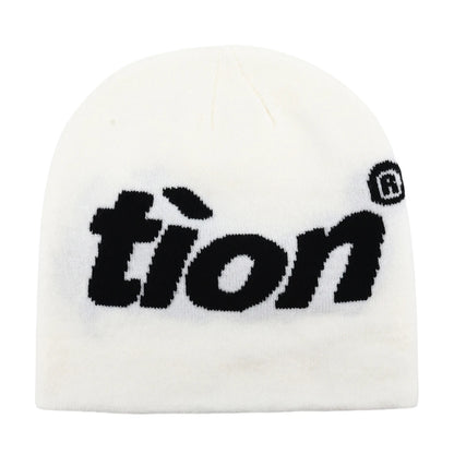 Y2k Letter Butter Knit Hats Skullies Beanies Autumn Winter Warm Hat