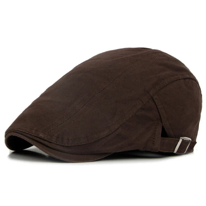 Casual Beret Hats Men Women Solid Forward Cap