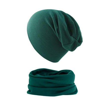 New Baby Hat Scarf Set Boys Girls Cap Autumn Winter Soft Elastic Beanie Hats Cotton
