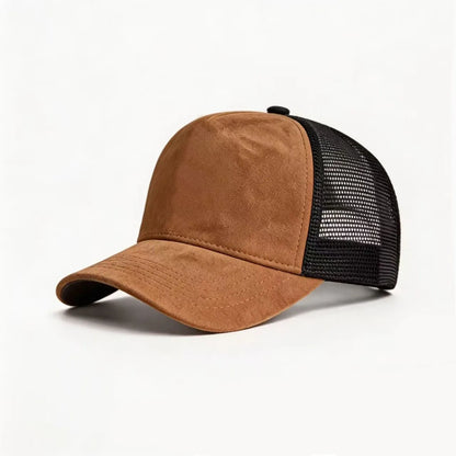 New Summer Mesh Baseball Cap Women Men Solid Suede Cap