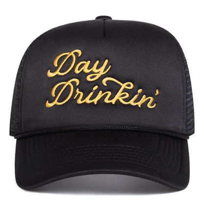 Unisex Day Drinkin Letter Embroidery Baseball Net Caps Spring and Summer Sports Cap