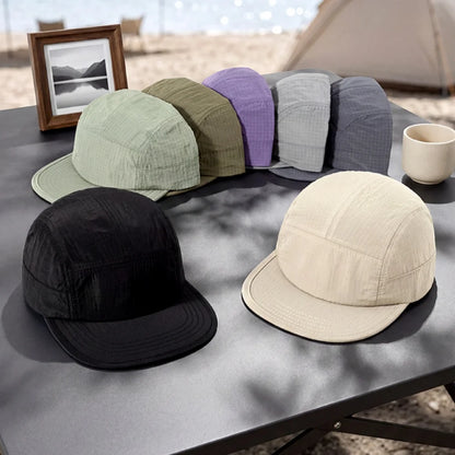 Custom Logo Quick Dry 5 Panel Cap Men Women UPF50+ Sun Hat