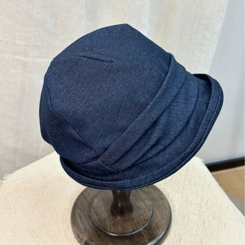 2026 New Cotton Linen Pleated Beret Hat For Women Niche Designer Retro Bucket Hat