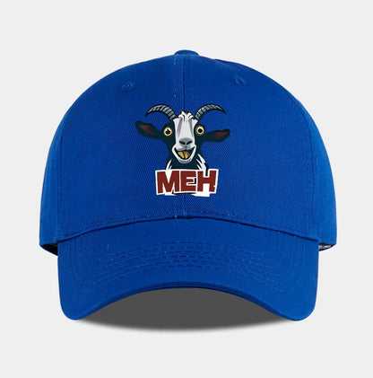 Goat Head MEH Print Soft Top Baseball Cap Soft Comfortable Breathable Adjustable Playful Quirky Trendy Fashionable Unisex